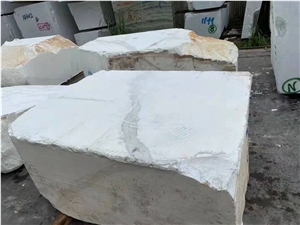 Italy Calacatta White Marble Stone Blocks & Rock